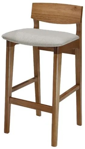 Banqueta Nature Assento Linho Rustico Estrutura Cinamomo Natural 90 cm - 70124 Sun House