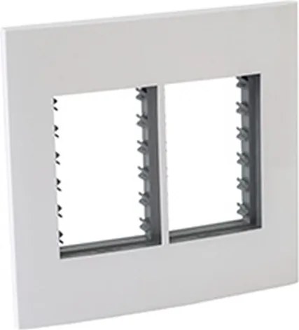 Placa 4x4 Plástico Branco 6 Módulos Com Suporte Inova Pro