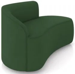 Sofá 2 Lugares Para Sala 140cm Orgânico Wendi Suede Verde I01 - Mpoze