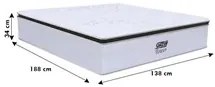Colchão Box Casal 138cm Molas Ensacada Soft Pillow Tower NW Branco - G