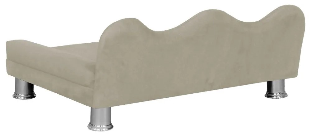 Cama Sofá Pet Meg Para Cães E Gatos Elegante e confortável Suede Bege