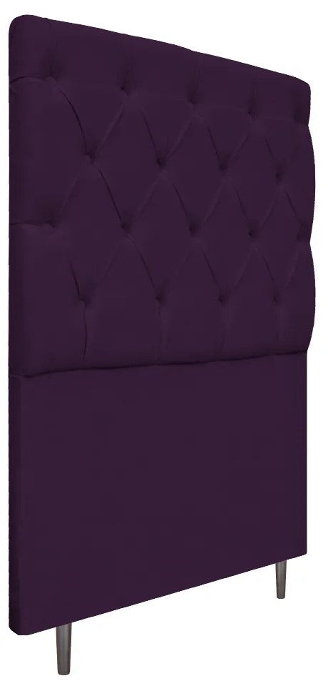 Cabeceira Estofada Liverpool 90 cm Solteiro Suede Roxo - ADJ Decor