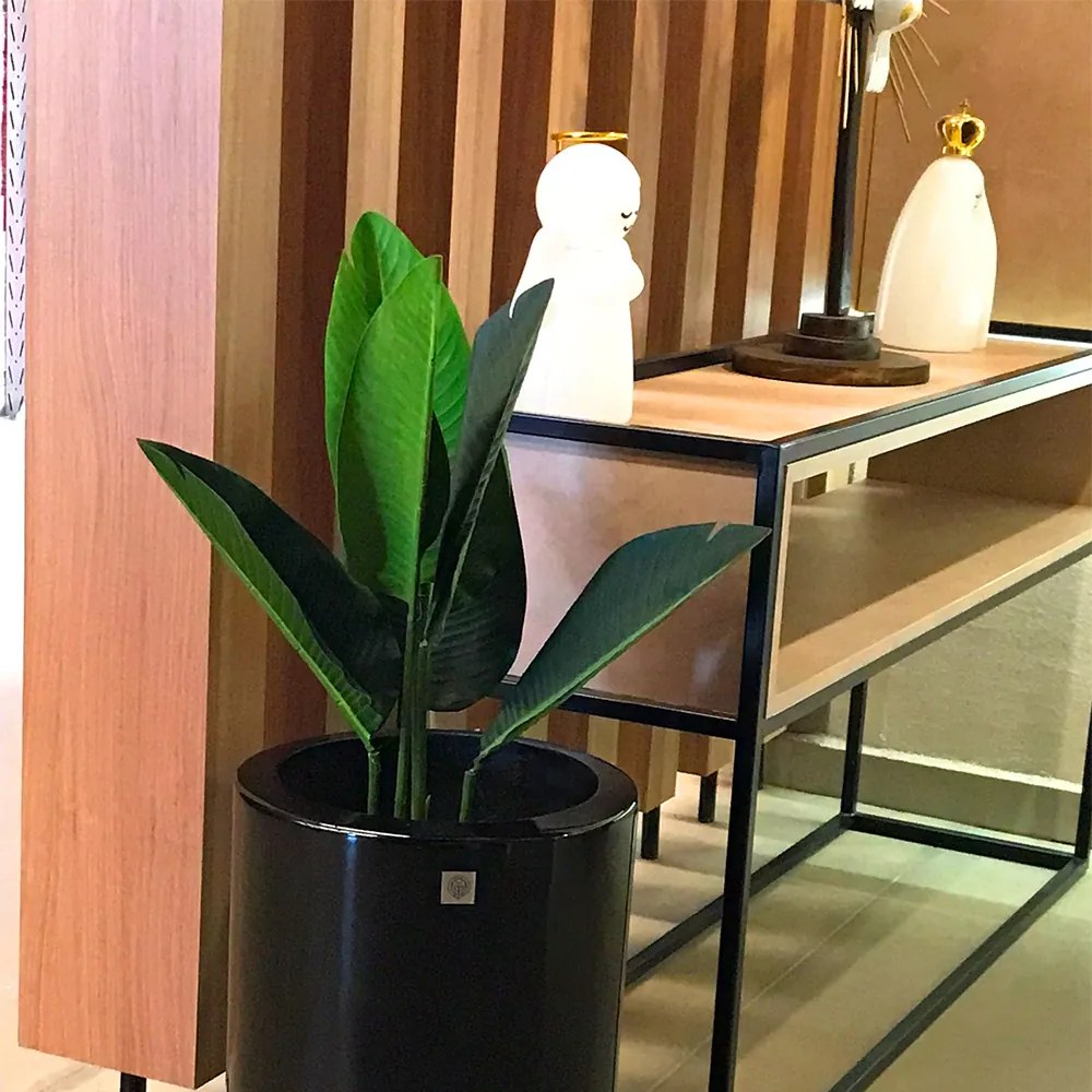 Planta Artificial Bananeira de Jardim com Pote X6 Verde 66 cm F04 - D'Rossi