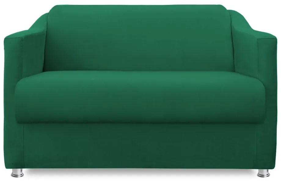 Namoradeira Cecilia 2 Lugares Suede Verde Bandeira 1,20 m Decorativa Sala Recepção