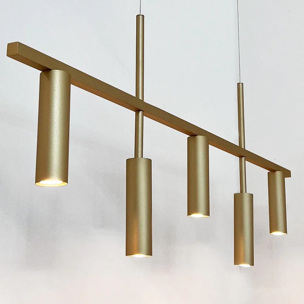Pendente Retângular 101X3,8X44,5Cm Tubo Desalinhado Alumínio 5Xmr11 -... (CHAMPANHE)