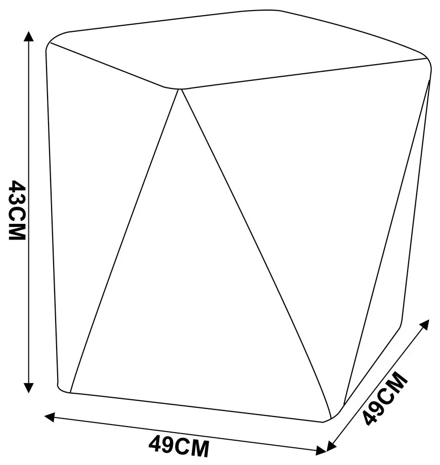 Puff Decorativo Sala de Estar Blois Pvc Marrom G15 - Gran Belo