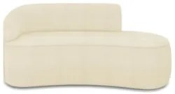 Sofá 3 Lugares Para Sala 180cm Orgânico Wendi Boucle Bege I01 - Mpoze