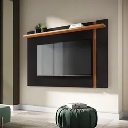 Painel para TV até 70 Polegadas Extensível Flex Leme Preto Fosco/Noce