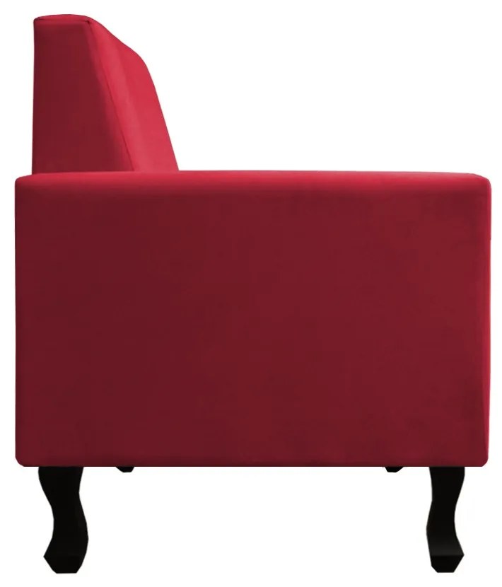 Poltrona Amamentação Sofia Suede Vermelho