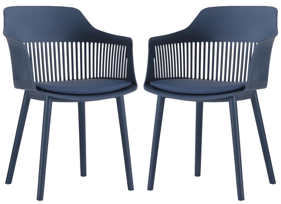 Kit 2 Cadeiras Decorativas Para Sala de Estar Sócrates Azul Marinho G56 - Gran Belo