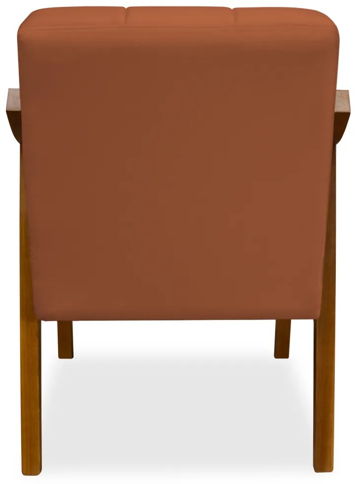 Poltrona Decorativa Vênus Veludo Telha