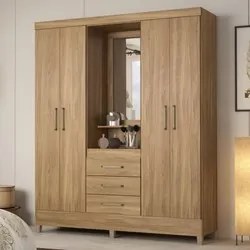 Guarda Roupa Capelinha 4 Portas 3 Gavetas Persia D02 Amendola Touch -
