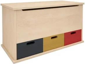 Baú Madeira Maderin com 3 Gavetas Kids 73x40x35cm