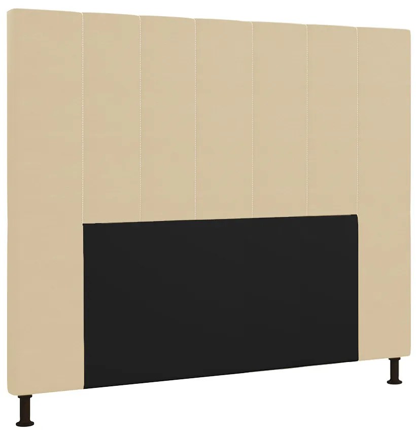 Cabeceira Casal Cama Box 140cm para Quarto Malibu Sintético M11 - D'Rossi - Bege