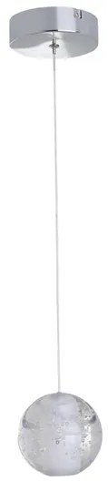 Pendente Venus Led 1x3w 3000k Cromado Fio Transparente 1,8m