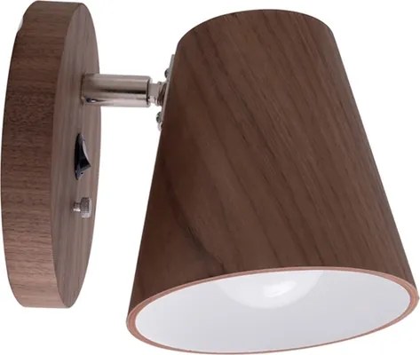 Arandela Madeira Nogueira Conica