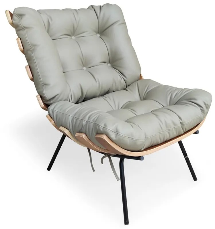 Poltrona Costela Estrutura Compensado Multilaminado e Metal Design by Martin Eisler