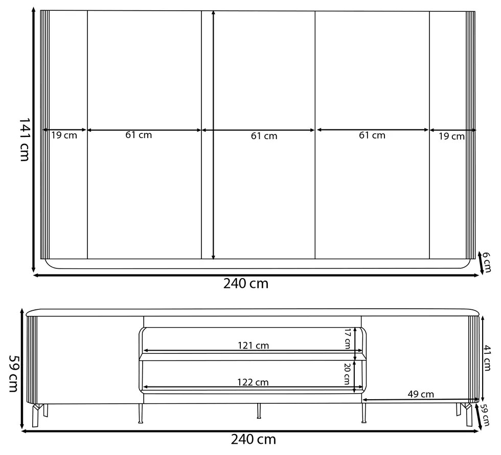 Conjunto Painel com Rack Bancada Switch MDP/MDF TV até 85 Polegadas Tauari/Off White G77 - Gran Belo