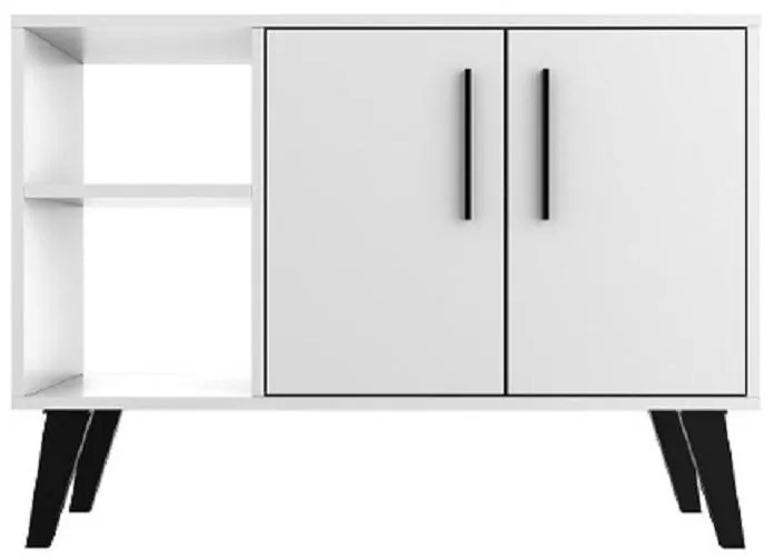Armário Buffet Balcão 2 Portas 1 Prateleira Branco