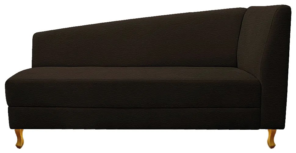 Recamier Valéria 160cm Lado Esquerdo Corano Marrom - ADJ Decor
