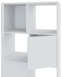 Conjunto Escritório Home Office 4 Peças Look A06 Branco/Ipê - Mpozenat