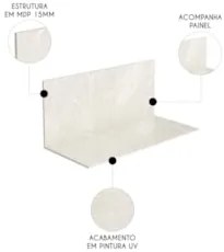 Tampo e Painel Para Balcão 120cm MDP Minsk Z06 Travertino - Mpozenato