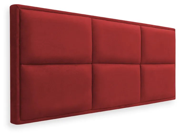 Cabeceira Painel Cama Box Solteiro 100cm Nina Suede Vermelho - Sheep Estofados - Vermelho