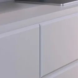Rack para Sala Bancada de TV 70 Pol. 180cm Norena C05 Off White Matte/