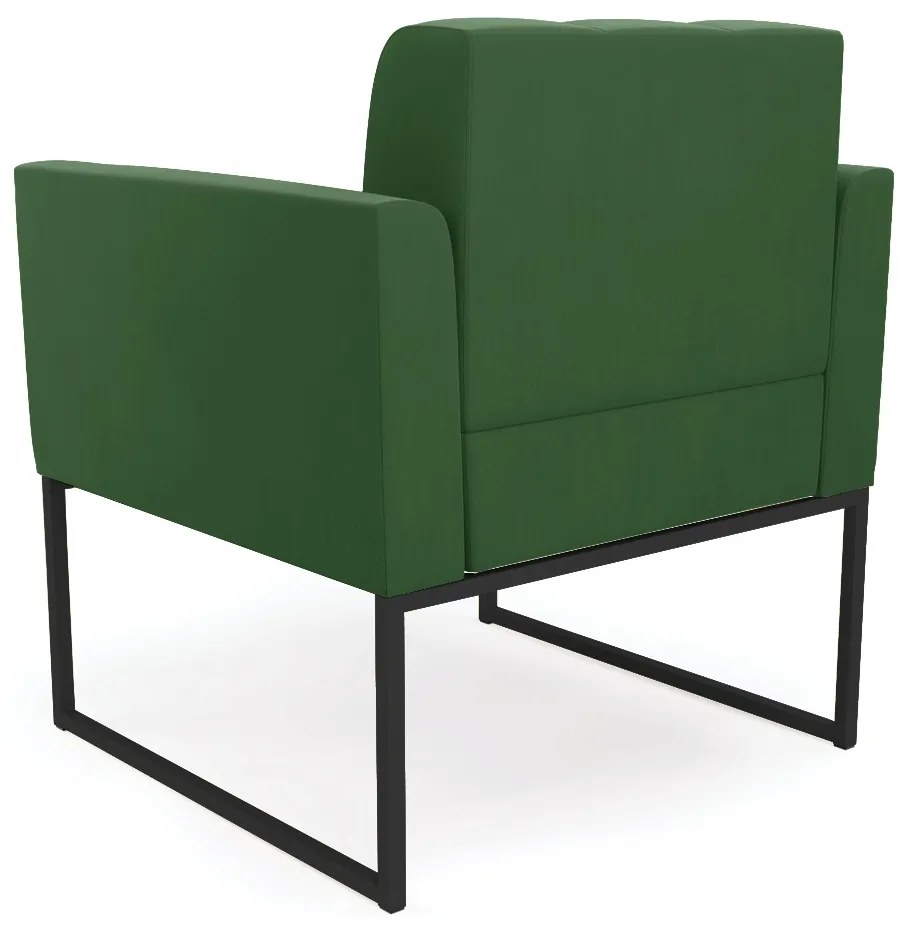 Poltrona Elisa Suede Base Metálica Industrial Preto D03 - D'Rossi - Marrom