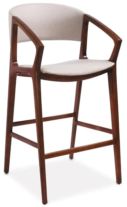 Banqueta com Braço Camilly Estofada Estrutura Madeira Liptus Design Sustentável