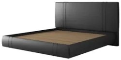 Cama King Flutuante Com Cabeceira 195cm Lyra Sintético Preto S05 - Mpo