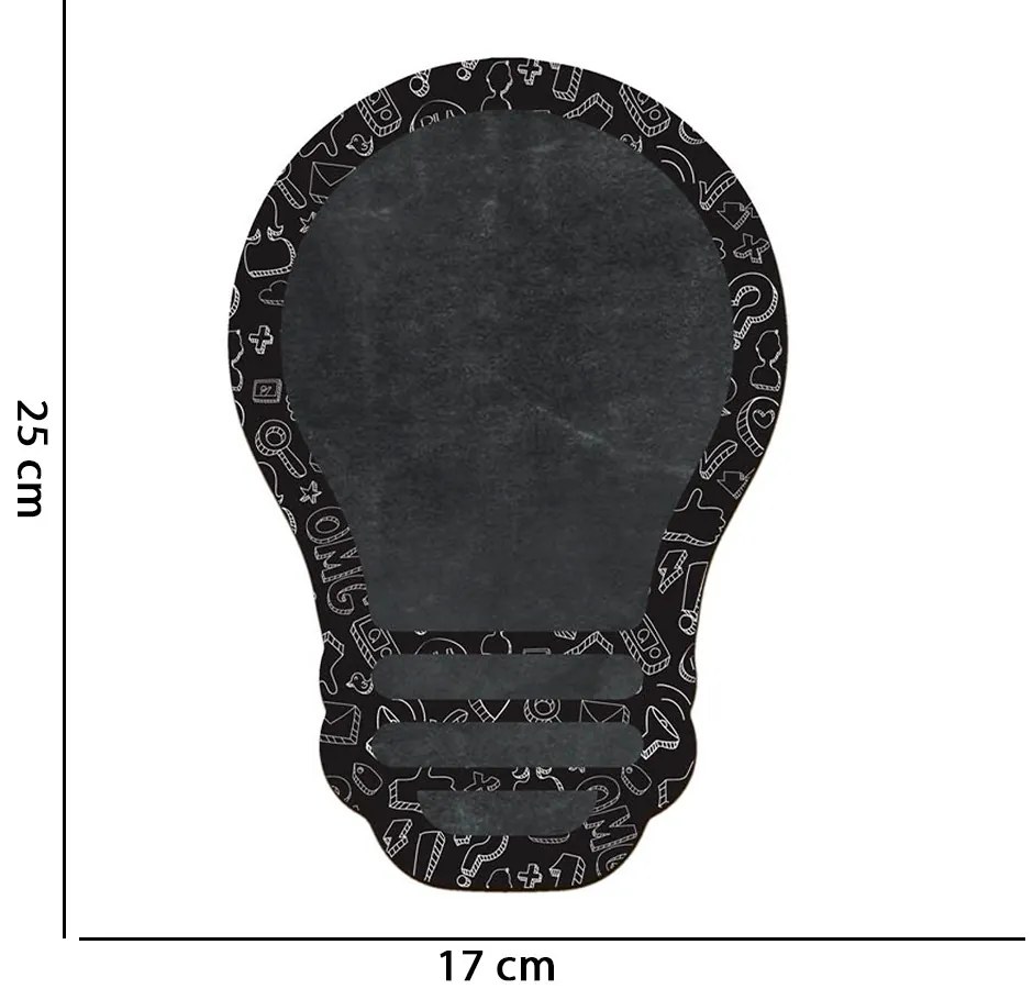 Quadro Lousa Decorativa Lâmpada C03 - D'Rossi
