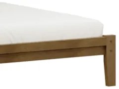 Cama Casal Colchão 140cm Pé Madeira Maciça Solvi Freijó F07 -