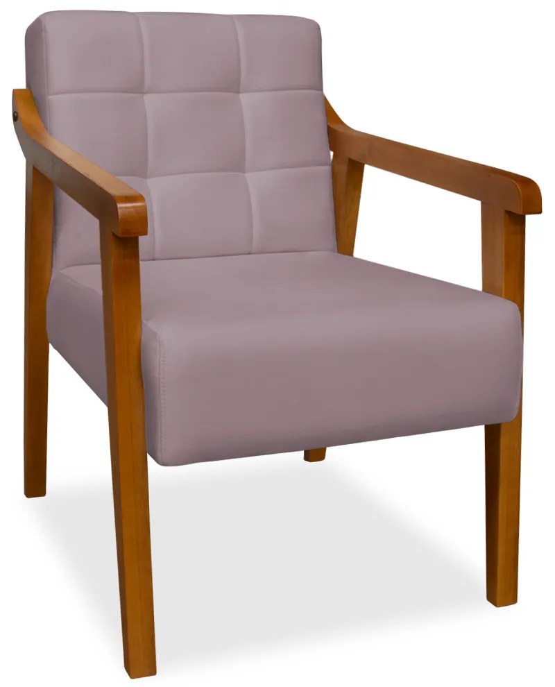 Poltrona Decorativa Vênus Veludo Crepe
