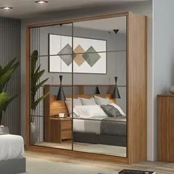 Guarda Roupa Casal 2 Portas 2 Com Espelhos 3 Gavetas Belga D02 Amendol