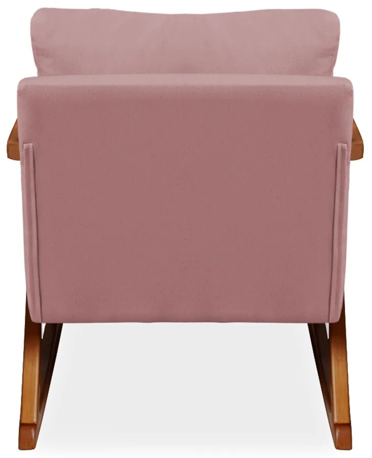 Poltrona Mona Amber Balanço Veludo Rose