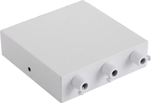 Canopla Aluminio Seis Furos Com Prensa Cabos - BRANCO