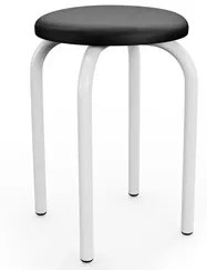 Mesa de Cozinha Bistrô Porto Branco 120cm com 2 Banquetas Industriais