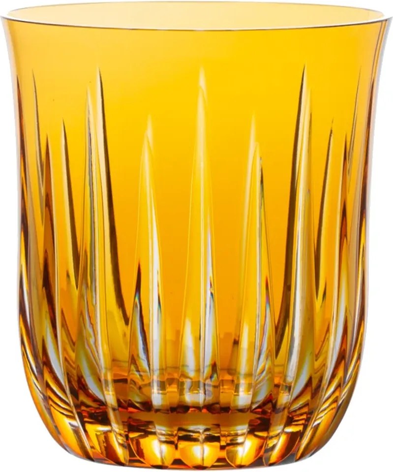 Copo de Cristal Lapidado p/ Whisky - Amarelo Amarelo