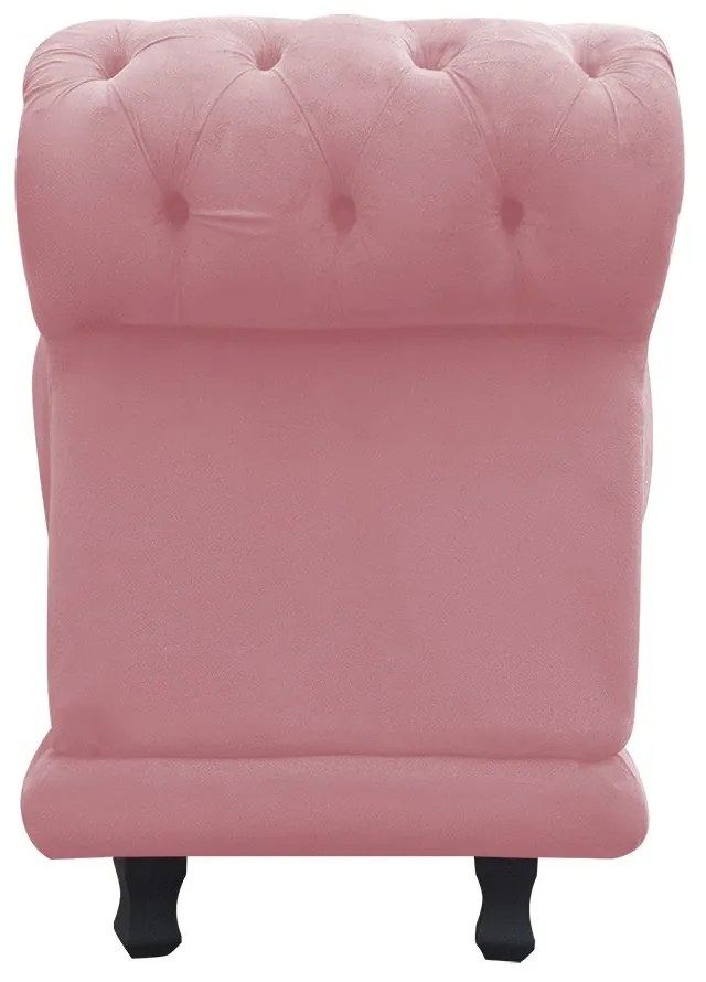 Kit 02 Recamier Barcelona Namoradeira Calçadeira Suede D'Rossi - Rose