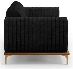 Sofá 150cm 2 Lugares Base Gold Molino D06 Linho D-465 Chumbo - Mpozena