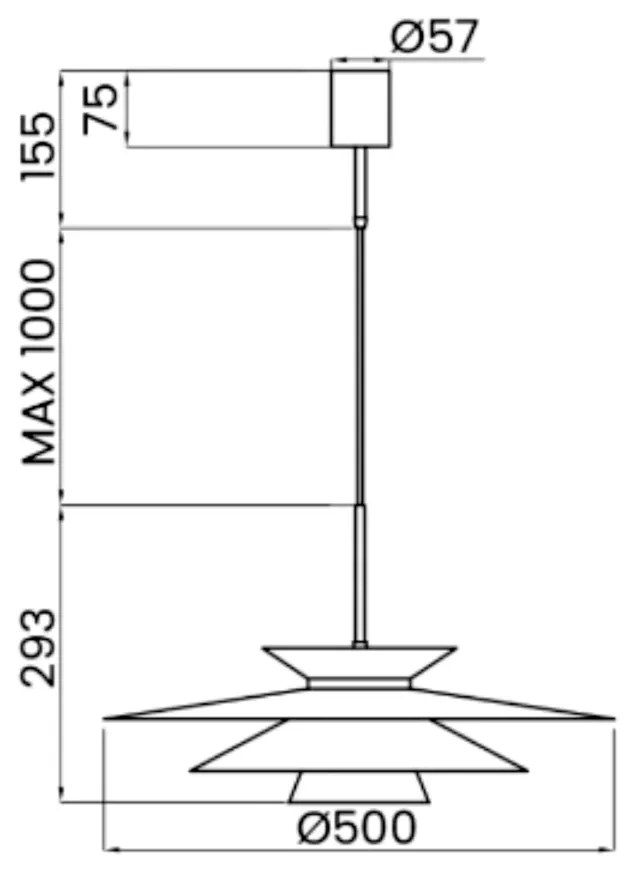 Pendente Tule Led Ø50X30Cm 26,5W Bivolt - Usina 19800/50 (TC-F - Terracota Fosco, 4000k)