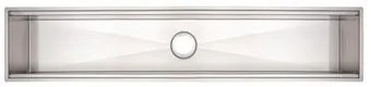 Canal Organizador em Aço Inox Tramontina para Sobrepor com Acabamento Scotch Brite 90x18 cm