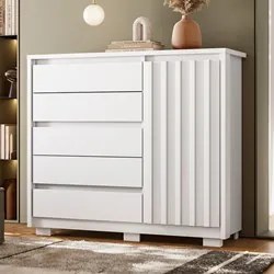 Cômoda Sapateira 1 Porta 5 Gavetas 125cm Duetto Branco - Albatroz