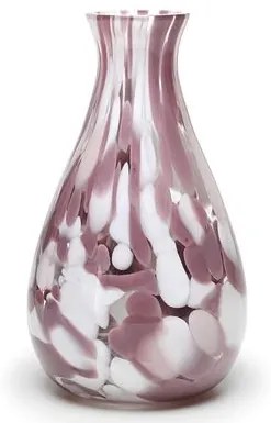 Vasinho 66 Multicor Branco e Roxo Murano Cristais Cadoro