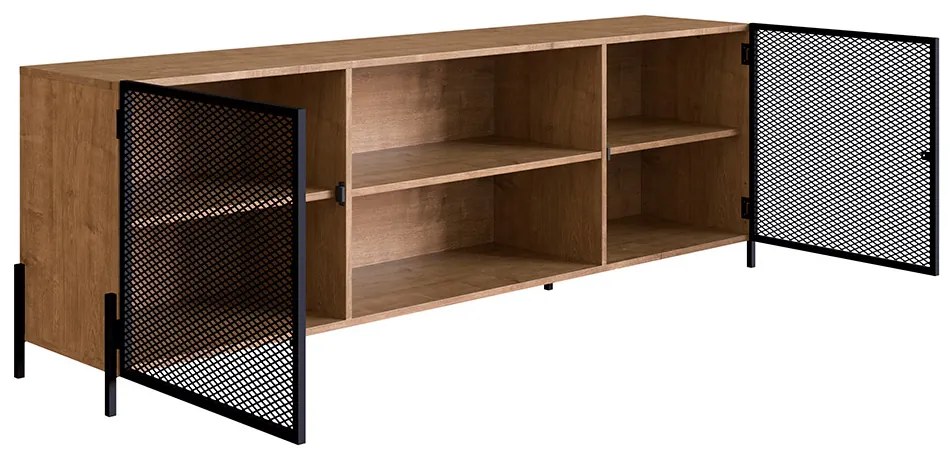 Rack New Vermont e Preto 180 cm - D'Rossi