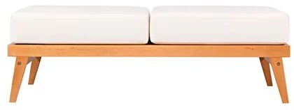 Puff Arpoador 2 Assentos Acquablock Cru Base Verniz Mel - 72146 Sun House