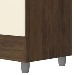 Guarda Roupa Solteiro 154cm Com Espelho Mayra Imbuia/Champanhe V02 - M