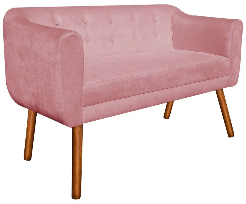 NAMORADEIRA JULIA 2 LUGARES SUEDE ROSE P