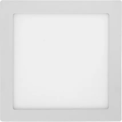 Plafon Led De Sobrepor Branco 18W 22,5X22,5Cm Moldura - LED BRANCO FRIO (6000K)